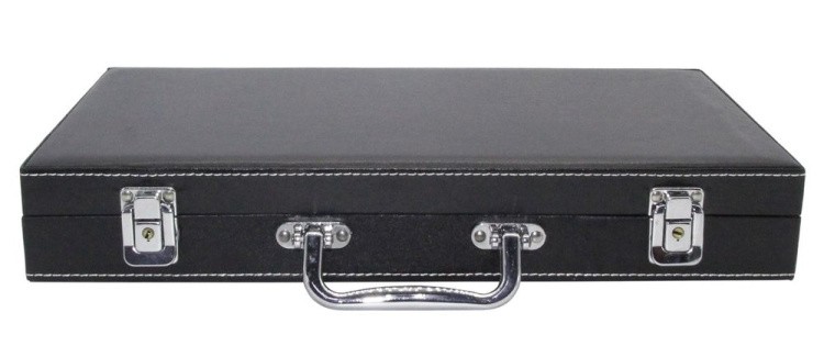 Покерный набор STARS, 300 фишек 14 г с номиналом в кожаном кейсе — картинка 2