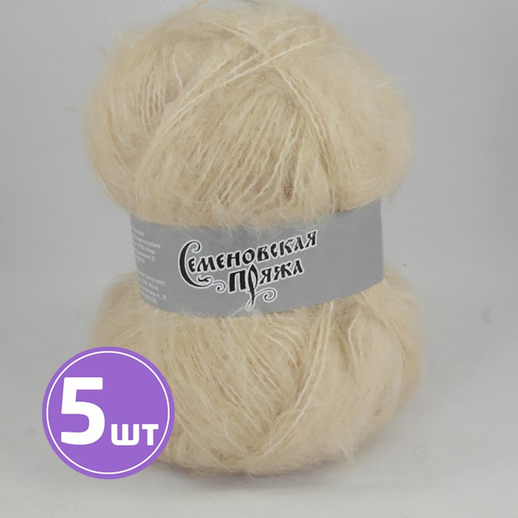 Пряжа Семеновская Mohair Goat (535), бледно-бежевый, 5 шт. по 100 г