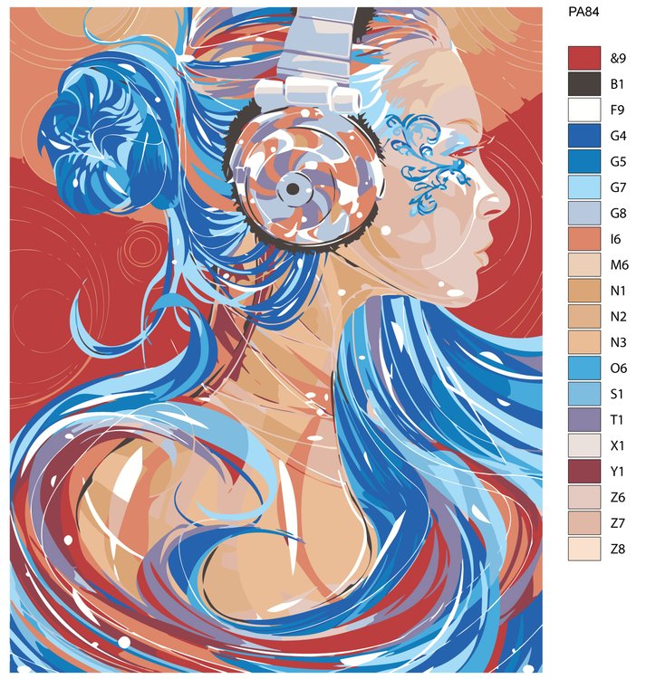 Картина по номерам «Меломанка» — картинка 2