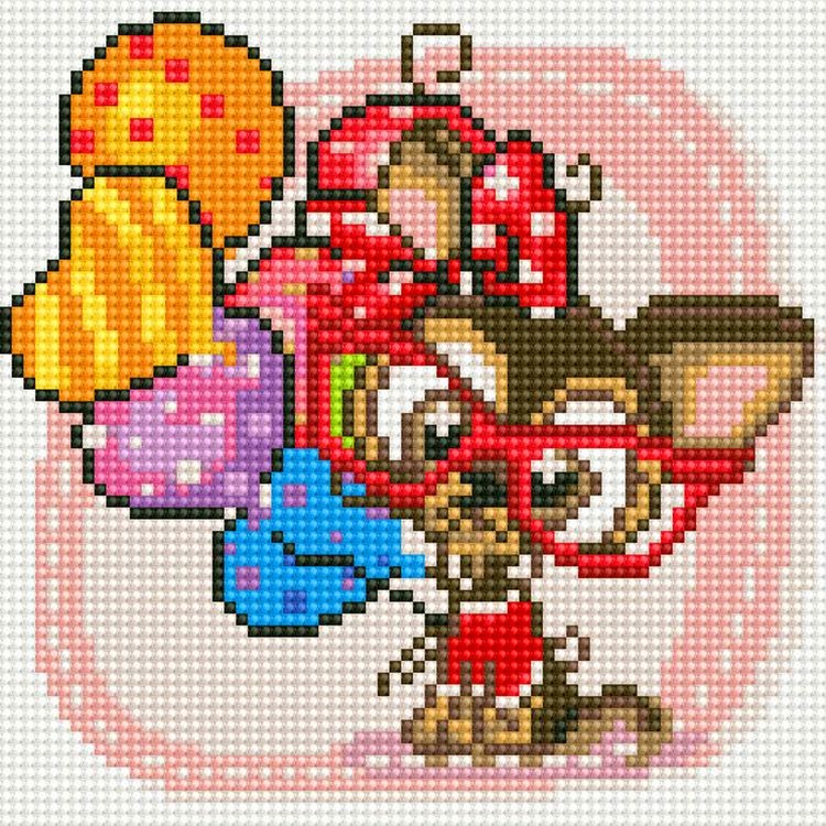 Алмазная вышивка «Щенок в очках» — картинка 2