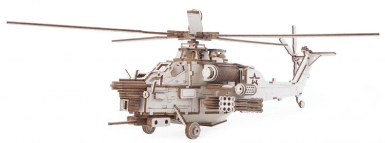 Конструктор из дерева «Ударный боевой вертолет», Армия России