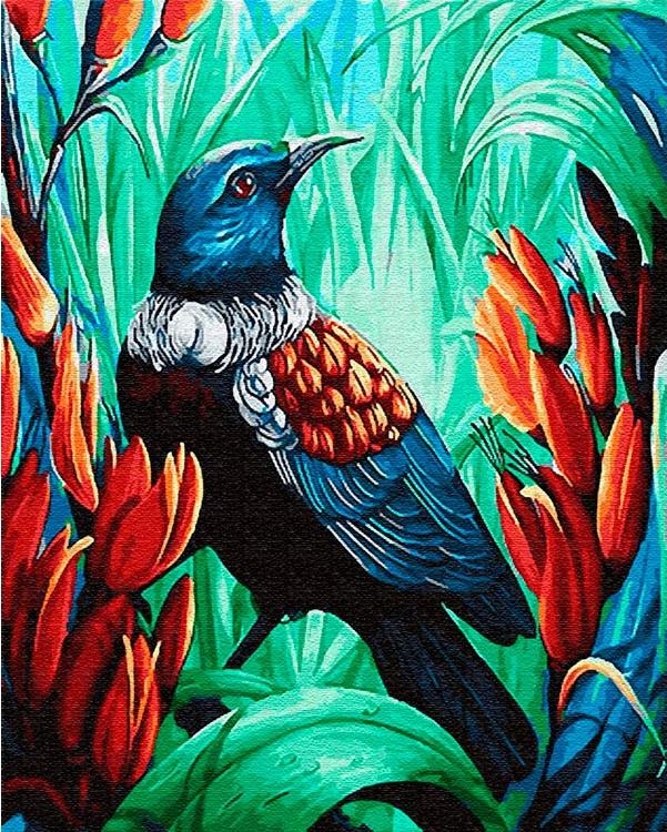 Картина по номерам «Тропическая птичка»
