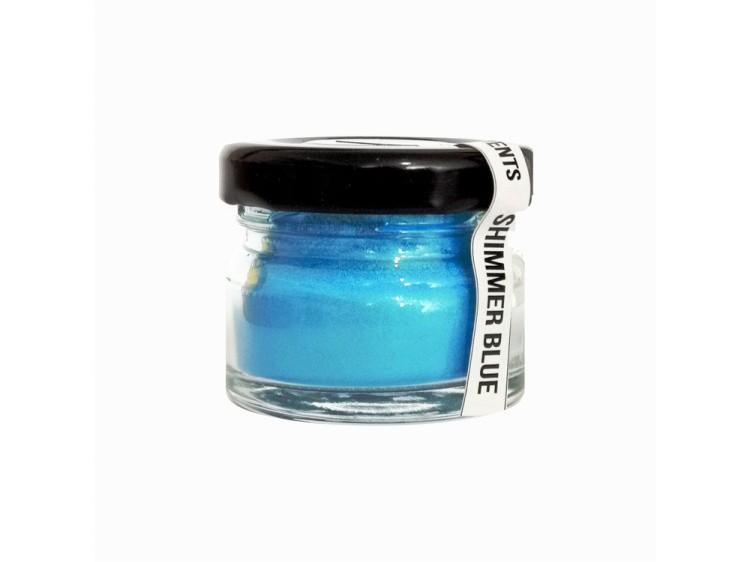 Пигмент минеральный искристый голубой (Shimmer blue) 25 мл, CraftPigments — картинка 2