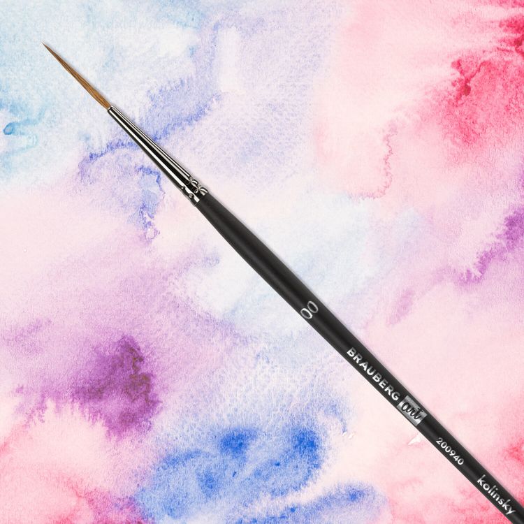 Кисть художественная профессиональная Art Classic, колонок, лайнер, № 00, короткая ручка, Brauberg — картинка 5