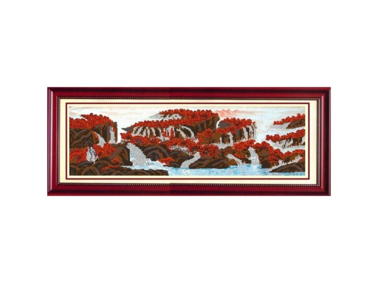 Рисунок на ткани «Горный водопад»