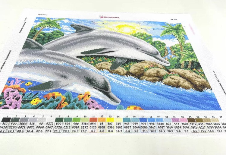 Рисунок на ткани «Дельфин» — картинка 3