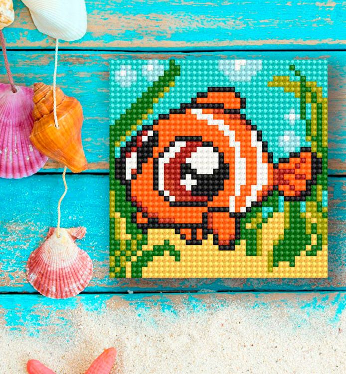 Алмазная вышивка «Рыбка Клоун» (на магнитной основе) — картинка 2