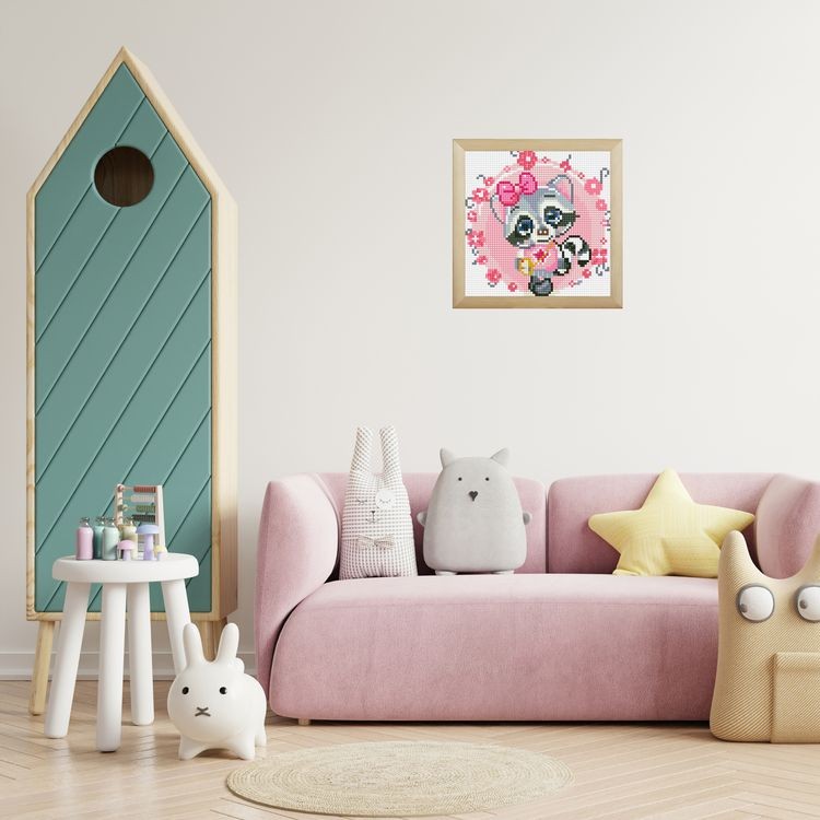 Алмазная вышивка «Милашка енот» — картинка 5