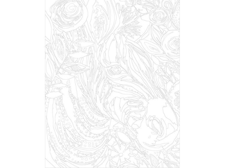 Картина по номерам «Цветная зебра» — картинка 3