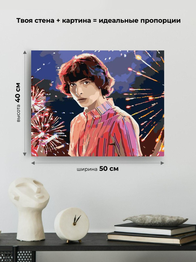 Картина по номерам «Очень странные дела: Майк Уилер - Финн Вулфхард» — картинка 3