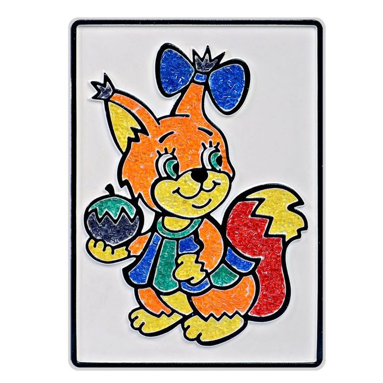 Набор для творчества «Насыпь на клей. Белочка», тип 21 — картинка 2