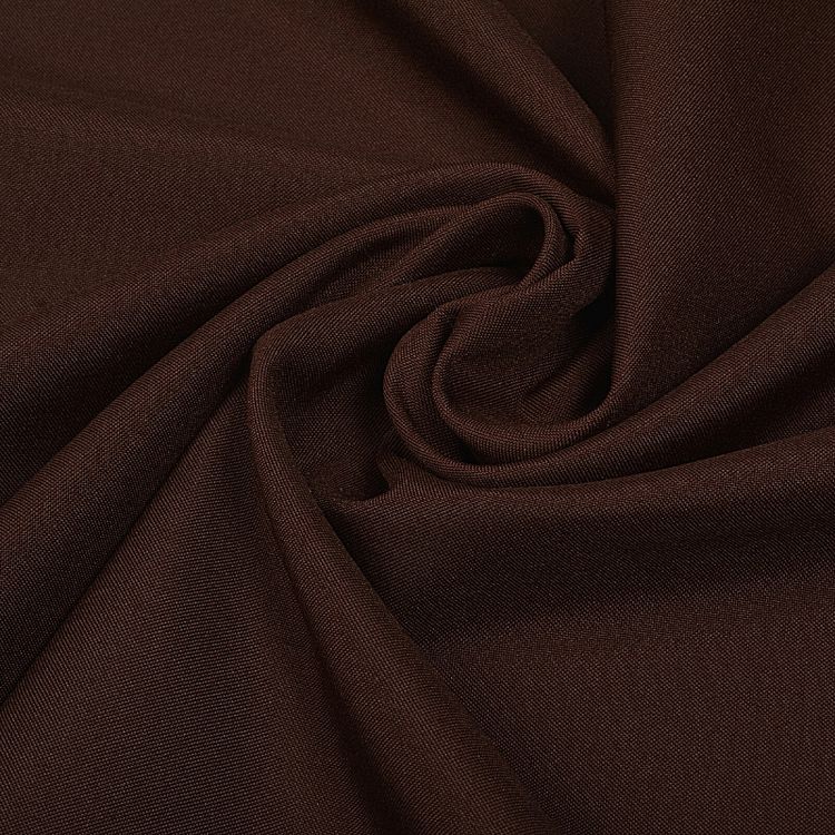 Ткань габардин, 1 м х 150 см, 150 г/м², цвет: темно-коричневый, TBY