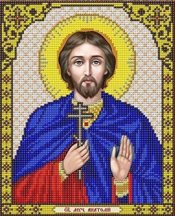 Рисунок на ткани «Святой Анатолий»