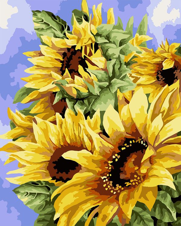 Картина по номерам «Цветок солнца»