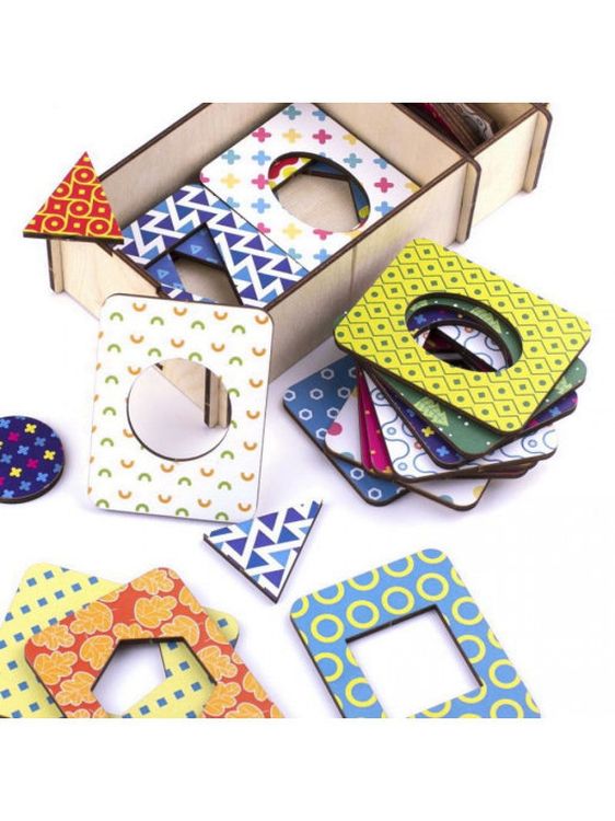 Развивающее пособие из дерева. Доски Сегена, цветной набор 18 шт. — картинка 2