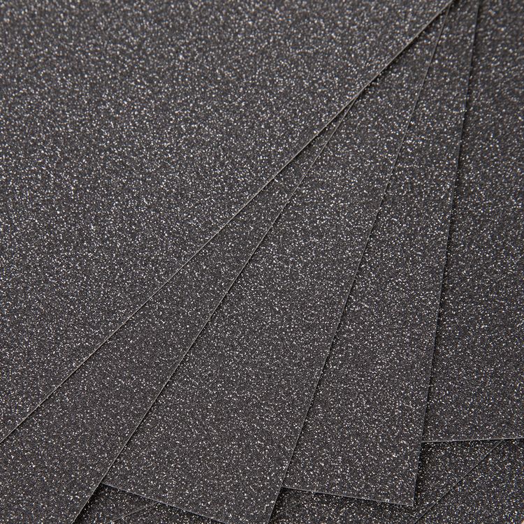 Бумага цветная, глиттерная, 250 г/м2, А4 (21х29,7 см), 10 шт., цвет: черный, Vista-Artista — картинка 3