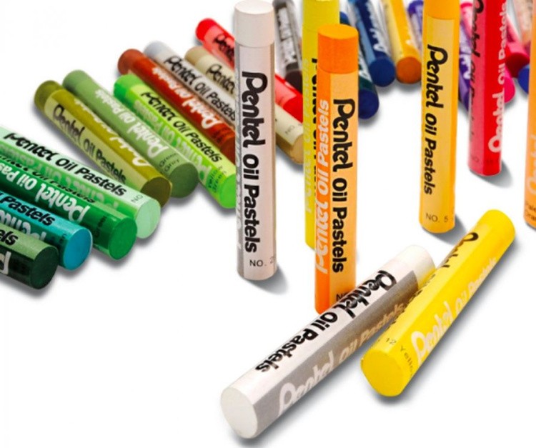 Пастель масляная Pentel Arts Oil Pastels, 12 цв. — картинка 8
