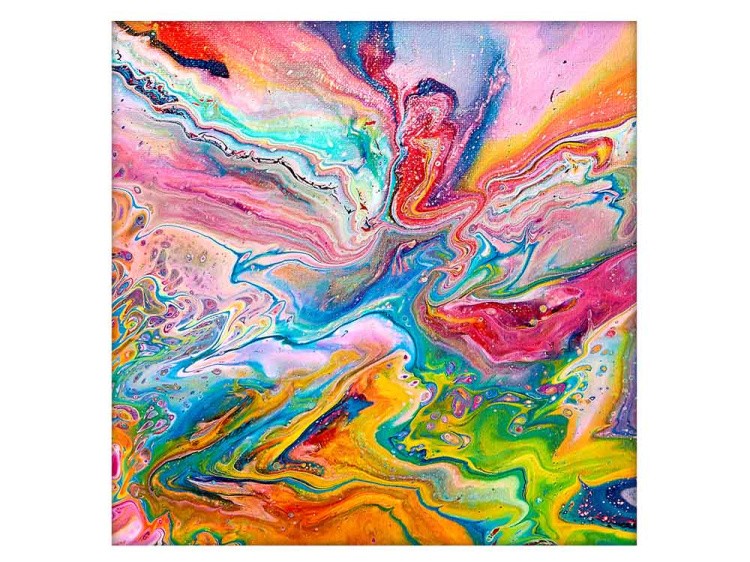 Набор для рисования жидким акрилом Флюид Арт Планета цветов, Molly — картинка 6