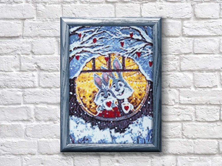 Алмазная вышивка «Заячий уют» — картинка 3