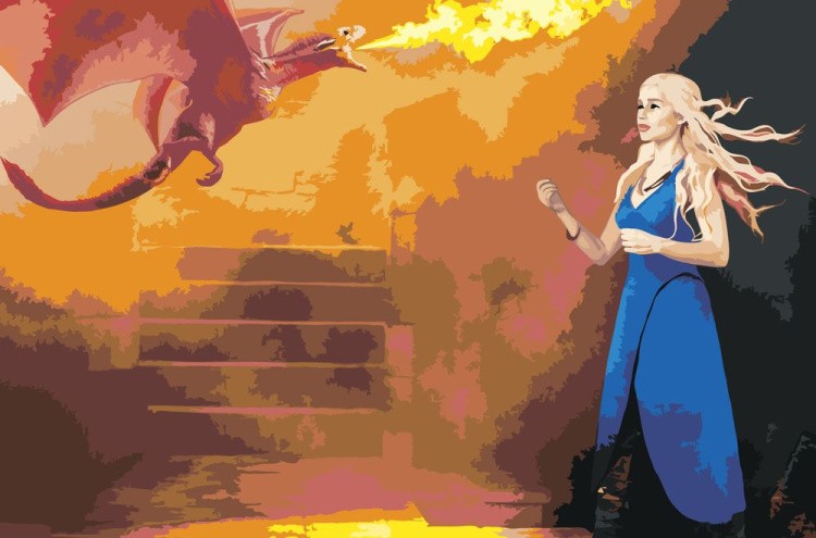 Картина по номерам «Игра престолов: Дейнерис Таргариен - Мать драконов 7»
