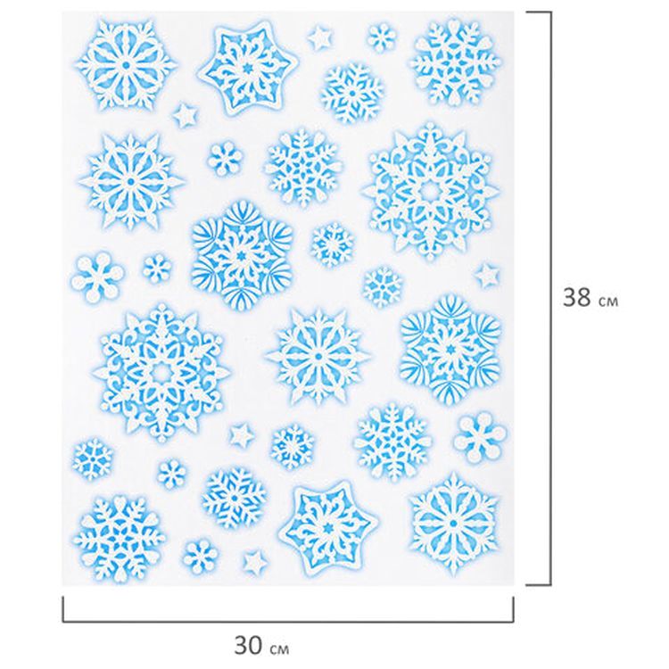 Украшение для окон и стекла «Голубые снежинки 4» — картинка 2