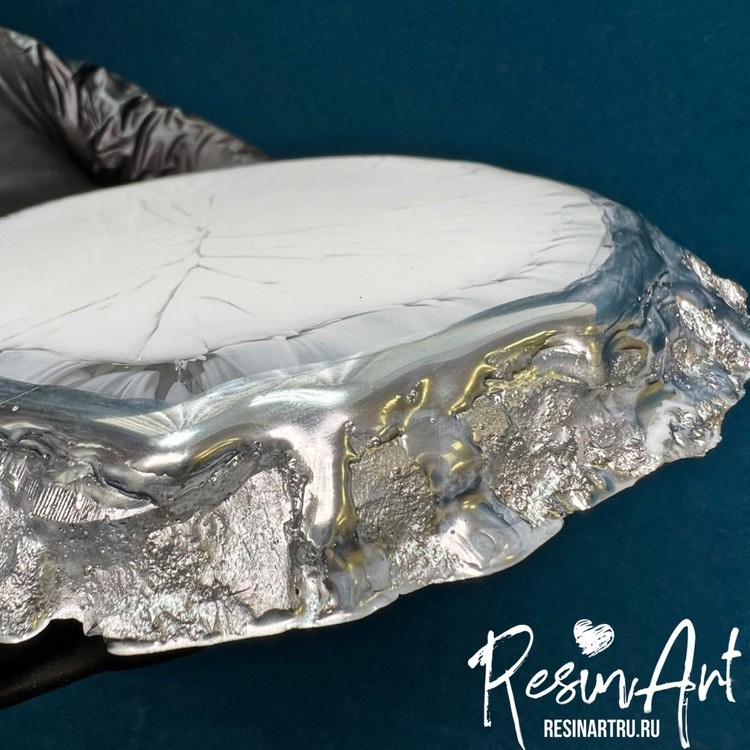 Жидкая поталь 40 мл - Жидкий хром, ResinArt — картинка 3