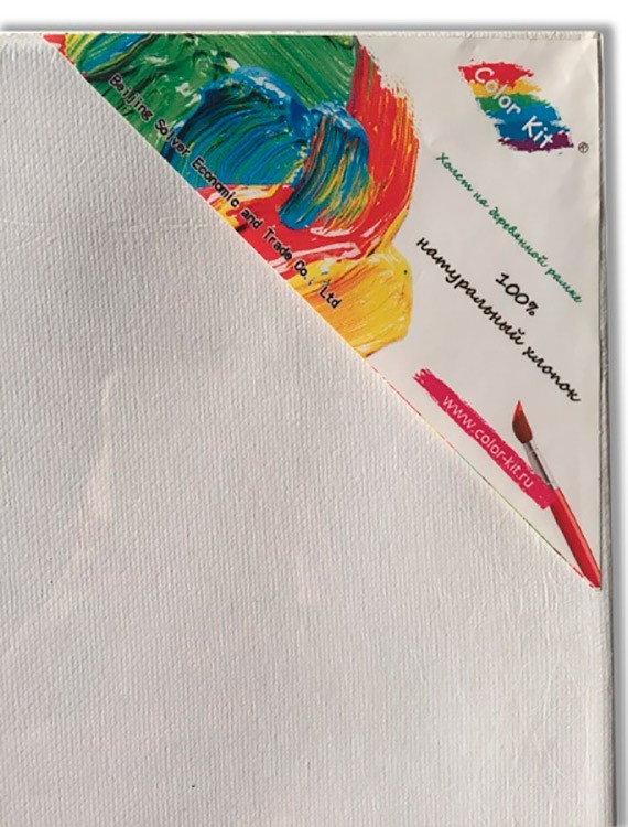 Холст грунтованный на подрамнике Color KIT, PNX4040, хлопок, 40x40 см — картинка 2