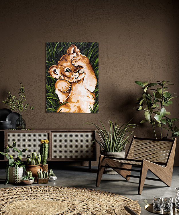 Алмазная вышивка «Львёнок» — картинка 3