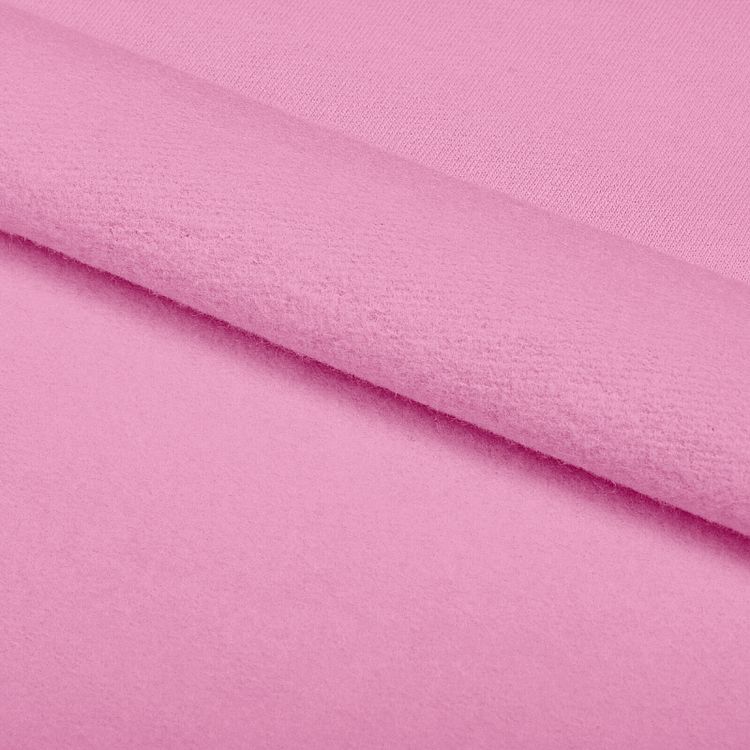 Ткань трикотаж Футер 2х нитка, начес хлопок, 6 м x 200 см, 190 г/м², цвет: роза, TBY — картинка 4