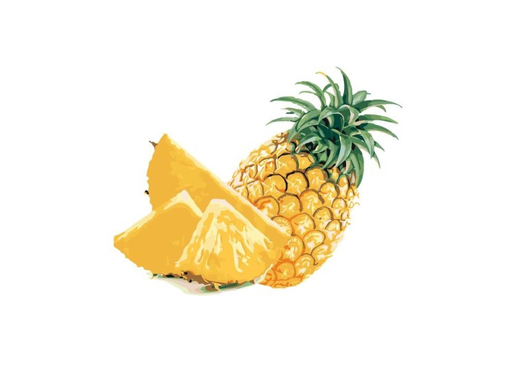 Картина по номерам «Сочный ананас»