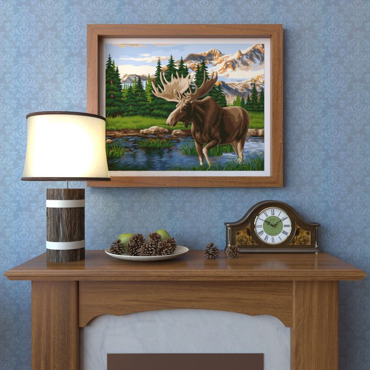 Картина по номерам по дереву «Благородный хозяин лесов» — картинка 2