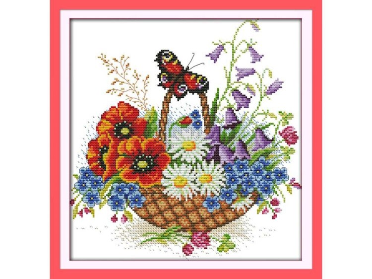 Набор для вышивания «Корзинка с цветами» — картинка 2