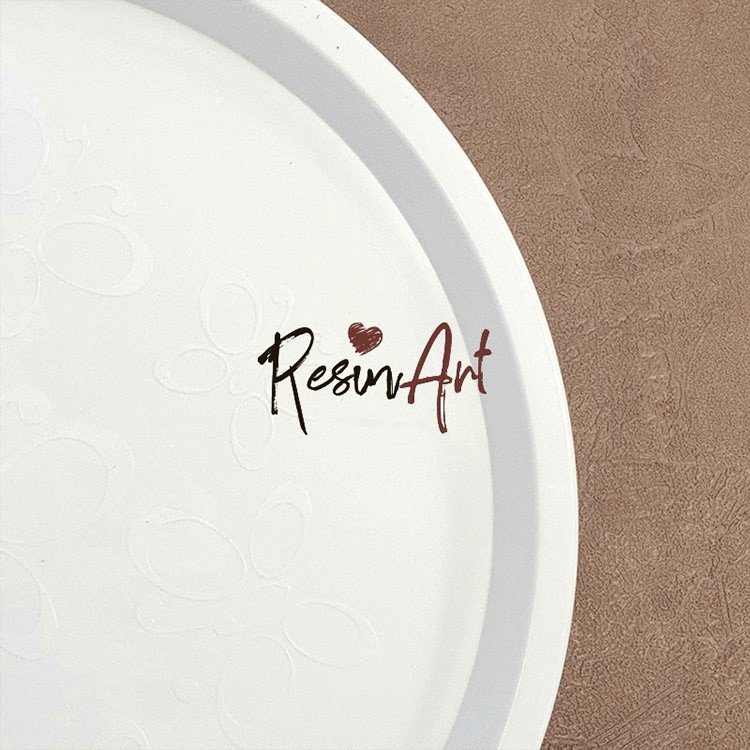 Поднос пластиковый круглый белый d 32 см, ResinArt — картинка 2