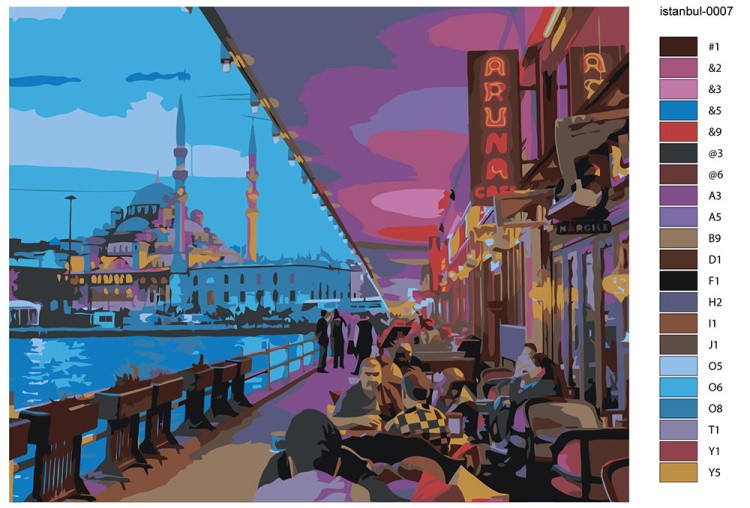 Картина по номерам «Стамбул, Турция: вид на Голубую мечеть» — картинка 2