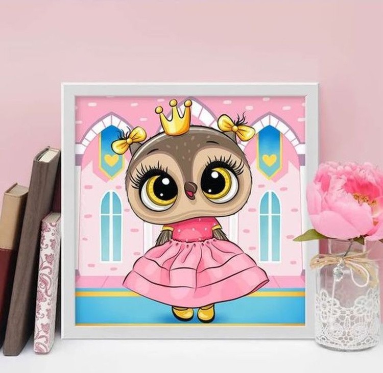 Алмазная вышивка «Совушка принцесса» — картинка 3