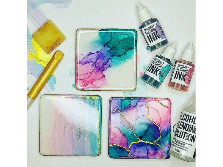 Алкогольные чернила изумруд (Emerald) 20 мл, Craft Alcohol INK — картинка 8