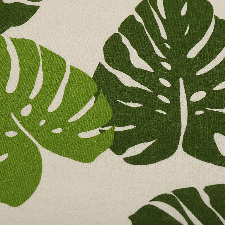 Ткань льняная, 3 м x 150 см, 140 г/м², цвет: бежевый, растительный принт, TBY — картинка 5