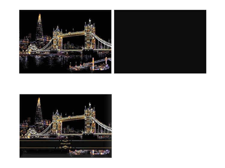 Скретч-картина «Tower Bridge» (цветная) — картинка 6
