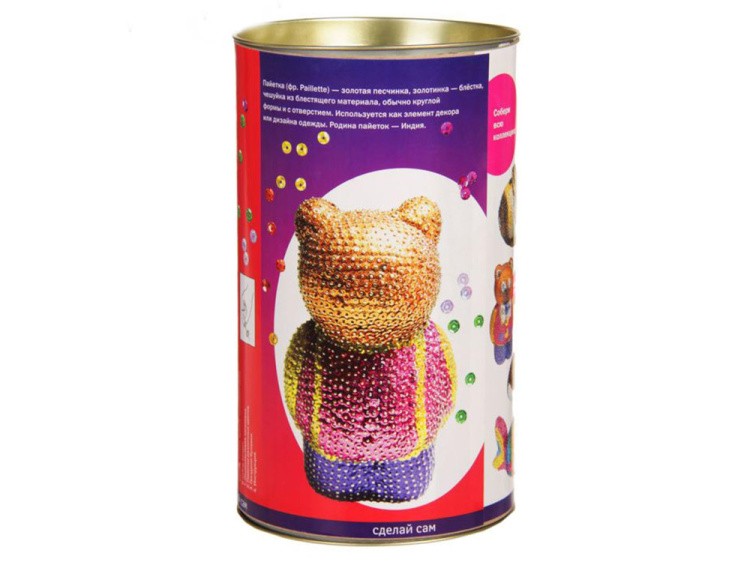 Объемная фигурка из пайеток «Мишка» — картинка 4