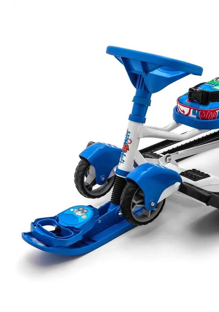 Снегокат детский со спинкой Тимка спорт 6 С машинками — картинка 7