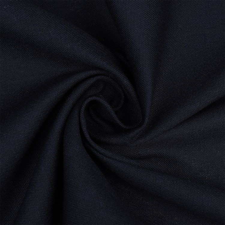 Ткань льняная, 10 м x 140 см, 185 г/м², цвет: темно-синий, TBY
