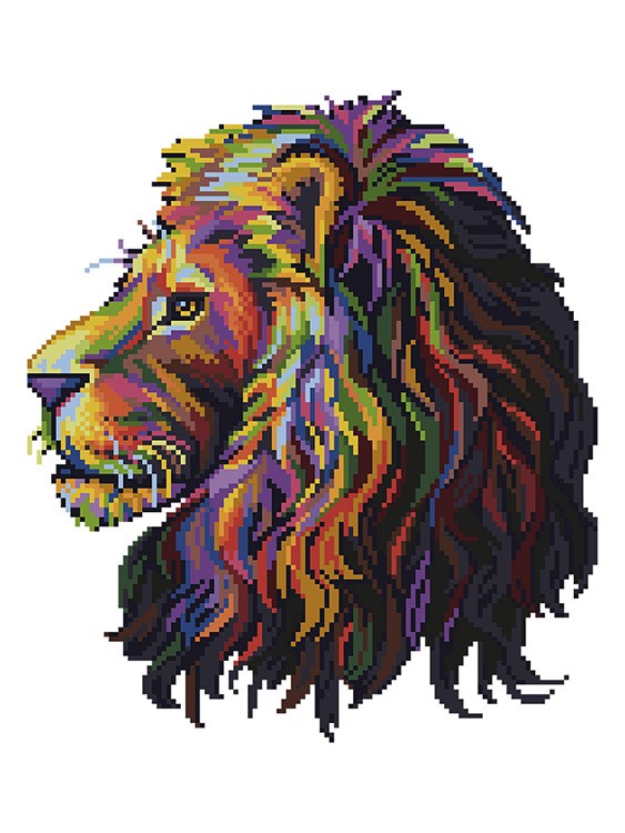 Алмазная вышивка «Царь зверей» — картинка 2