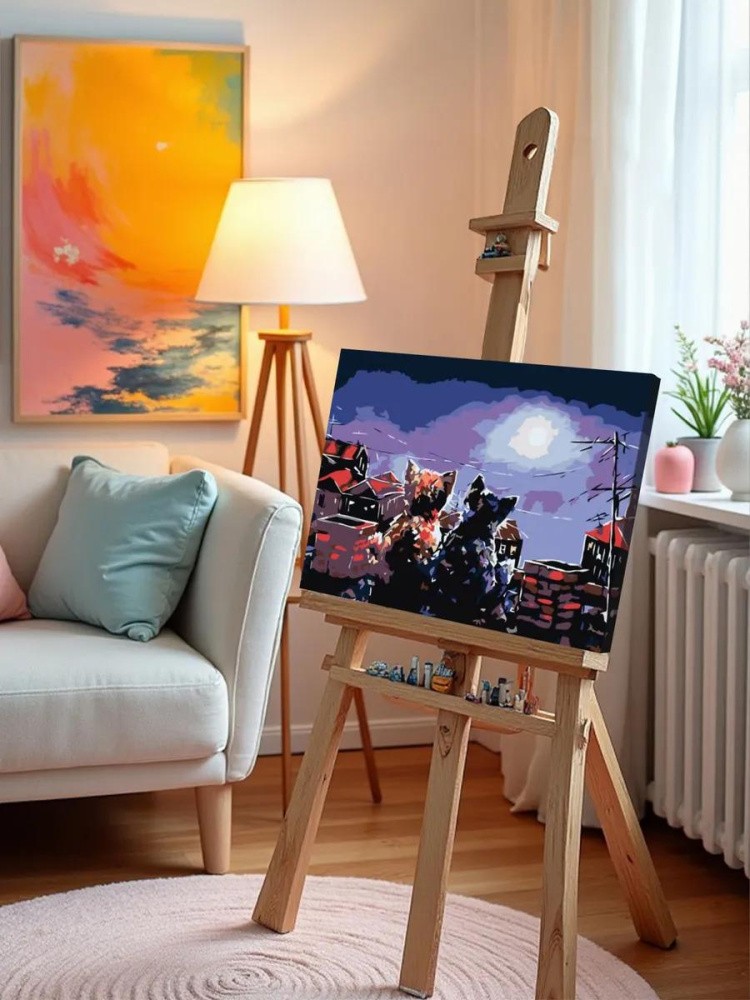 Картина по номерам «Парочка под луной» — картинка 9