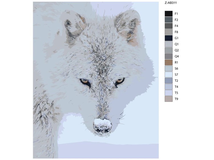 Картина по номерам «Полярный волк» — картинка 2