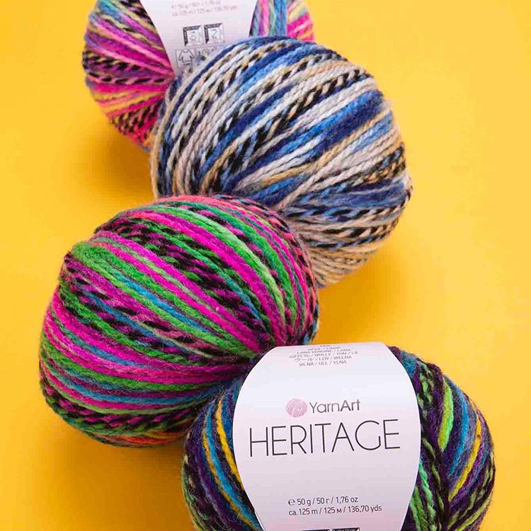 Пряжа YarnArt HERITAGE (Хэритидж) (342), мультиколор, 10 шт. по 50 г — картинка 4