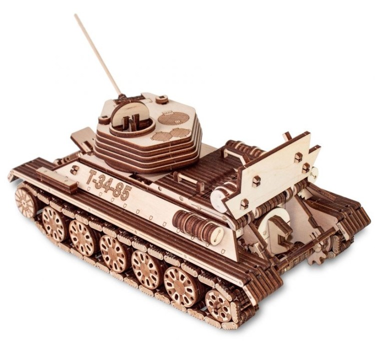 Конструктор из дерева «Танк Т-34-85», Eco Wood Art — картинка 2