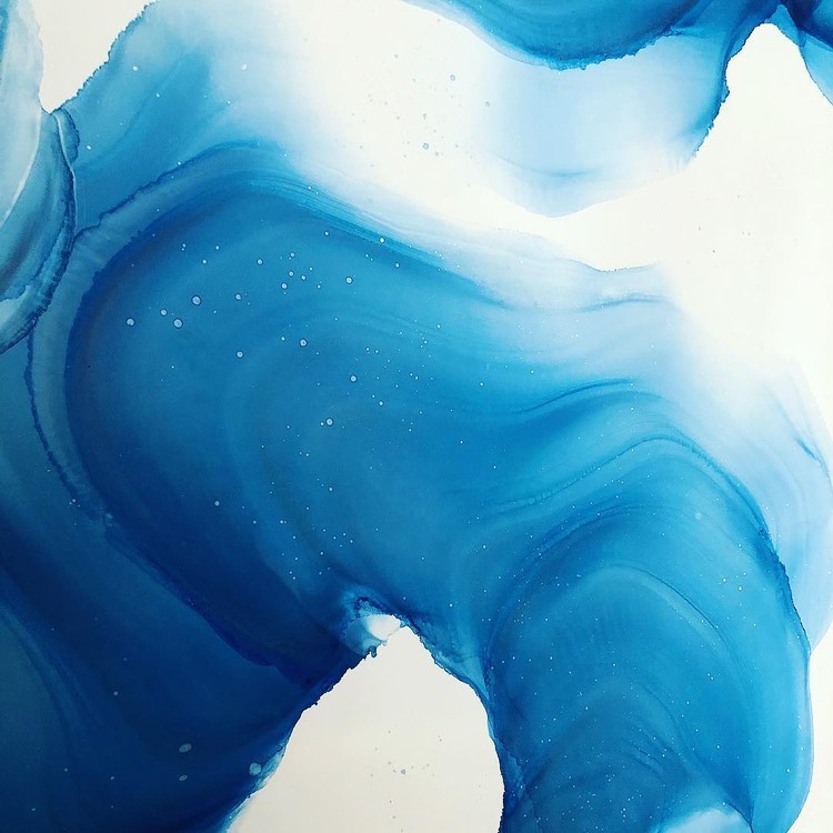 Алкогольные чернила голубые 15 мл, Kamenskaya Ink — картинка 3