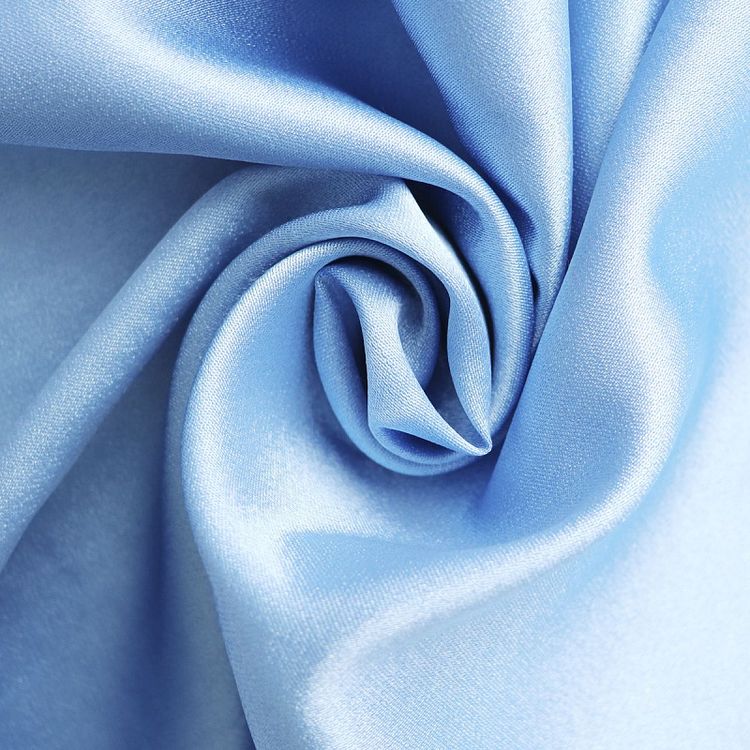 Ткань Креп-сатин, 5 м, ширина 115 см, 130 г/м², цвет: цвет: 08 голубой, IDEAL