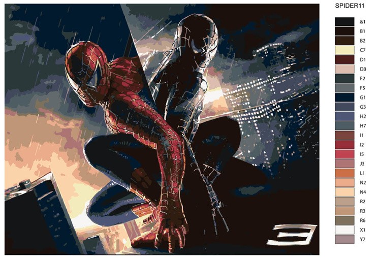 Картина по номерам «Человек-паук» — картинка 2