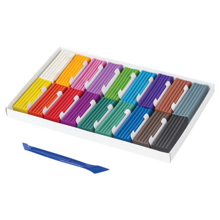 Пластилин классический Brauberg «Магия цвета», 18 цветов, 360 г, со стекома, 103358 — картинка 2